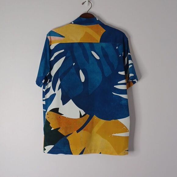 Zara Blue and Yellow Patterned Casual Shirt - Picture 4 of 15